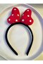 Minnie Patterned Velvet Children's Crown and Hairpin Set - 3