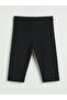 Black Elastic Waist Girl's Tights - 2