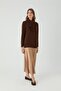 Red Pine Flar Detail Sweater Brown - 2