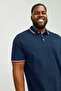 Jack Jones Men's Navy Blue Polo Collar Short Sleeve T-Shirt 12143859 - 7