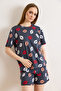 Women's Lip Anthracite 100% Cotton Shorts Pajama Set Pjm-00000027 - 4