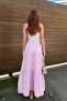 Women's Pink Cotton Maxi Lined Muslin Skirt - 8