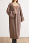 Women's Mink Cuff Folded Maxi Knitwear Cardigan Hrk-19000297 - 5