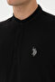 Men's Regular Fit Mandarin Collar Black T-Shirt 50324794-VR046 - 7
