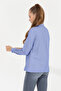 Women's Cobalt blue Long Sleeve Basic Shirt 50256672-Vr032 - 5