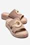Blaze Beige Suede Genuine Leather Women's Slippers