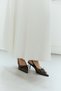 Heeled Shoes 2512 - Pointed Toe Lace Detailed Bitter Brown Women's Heeled Shoes - 7