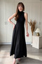 Halter Neck Pleated Elegant Maxi Dress - 2