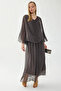 Lined Long Silk Dress - 3