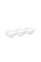 Pearl 3-Compartment Porcelain Appetizer Serving Tray - Elegant White Serveware Dish