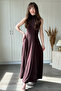 Halter Neck Pleated Elegant Maxi Dress