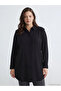 Lcw Modest Black Gathered Oversize Women's Shirt Tunic - 2