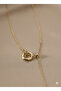3S Zircon Stone Ring Detailed Steel Design Necklace - 3