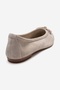 03 Beige Suede Genuine Leather Women's Ballet Flats - 5