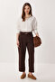 High Waist Woven Pants Lzv0058 Brown - 2