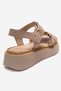 Loin Beige Suede Genuine Leather Buckle Women's Sandals - 5