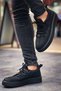 Rlx-159 Saturn Men's Casual Lace-Up Leather Sports Sneaker Shoes Cst - Black - 3