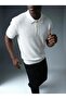 Men's Slim Fit Polo Collar Buttoned Knitwear T-Shirt K8029Tt - 4
