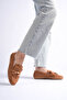 Women's Tan Comfortable Fit Daily Buckle Ballerinas - 3