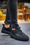 Rlx-159 Saturn Men's Casual Lace-Up Leather Sports Sneaker Shoes Cst - Black - 4