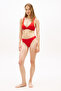 Women's Longline Rp Triangle Orange Bikini Top - 2