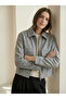 Soft Lined Cropped Jacket Gray - 2