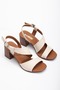 Women's Sandals 6cm Thick Heeled Evening Dress Shoes - 5