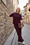 Women's Crew Neck Short Sleeve Modal Two-Piece Set - 3