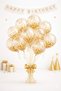 Gold Confetti Balloon Set 15 Pieces – Party & Birthday Decoration - Transparent Sequin Balloon - 3
