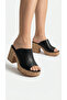 Antique Wicker Look High Heeled Comfortable Women's Summer Slippers Sandals