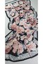 Luxury Voile Silk Shawl Hijab Foulard Scarf Shawl Floral Rose Rose Pattern 90 X 180 cm - 3