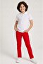 Boys' April 23 October 29 Show Outfit Short Sleeve Collared T-Shirt and Red Pants Set