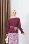 Leopard Printed Piece Pleated Skirt and Belt Detailed Double Suit Purple Hnt8511 - 2