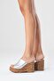 Saraly Women Genuine Leather Slipper Lamé - 7