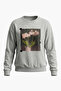 Gray Oversize Printed Women's Sweatshirt - 2