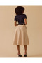 Polo Collar Double-Piece Looked Pleated Dress - 3