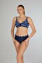 Women's Batik Print Navy Blue Shaping / Sculpting Printed Oversize Bikini Set - 6