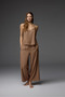 Natural Viscose Strap Bustier Dressing Gown Trousers 3-Piece Set Bm-1808 - 3