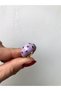 Women's Lila Purple Color Stone-Set Steel Ring - 5