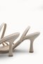 Aurora Clara Women's Open Back Thin Heeled Shoes 00121903 Beige Rustic - 5