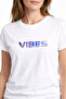 Vibes Typography B Printed Unisex T-Shirt 100% P Cotton O Oversized Crew Neck Casual T-Shirt - 3