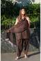 Mocha Brown Cotton Farshi Shalwar Set - 2