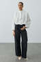 Poplin Ruched Shirt Ecru - 4