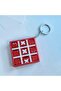 Movable Xox Game Keychain - Stress-Relieving Fun Tic Tac Toe Brain Teaser - Bag and Key Ornament - 4