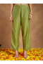 Green Muslin A-Line Foil Print 3-Piece Kurta Set - 8