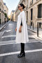 Women's Casual Sleeveless Loose White Melton Poncho - 2