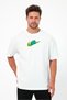 Unisex Oversized Embroidered Bulbasaur Anime Character Design 100% Cotton Piece T-Shirt - 2