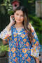 Blue Pure Cotton Handblock 2-Piece Kurta Set - 3