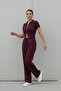 Women's Double Zipper Short Sleeve Modal Two-Piece Set - 4
