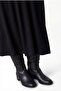 Women's Plus Size Sequin Detailed Long Sleeve Black Dress - 5